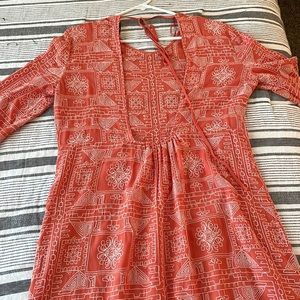 Zara burnt orange midi dress
